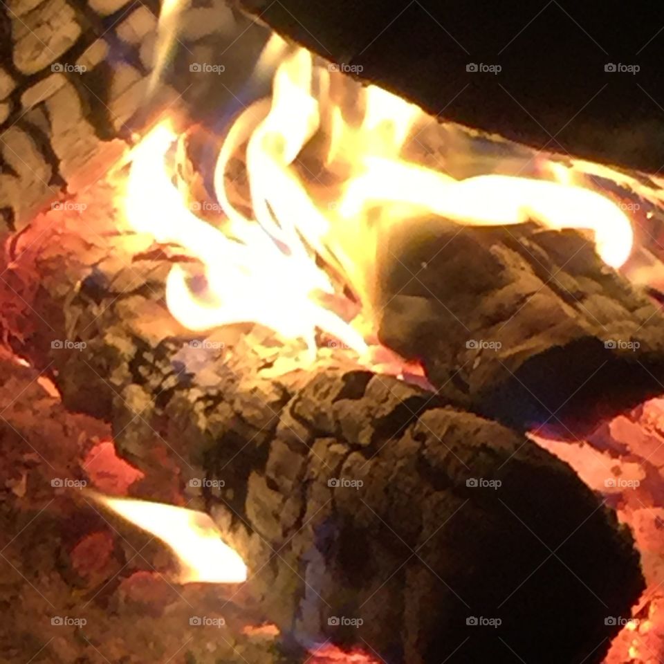 Campfire close up