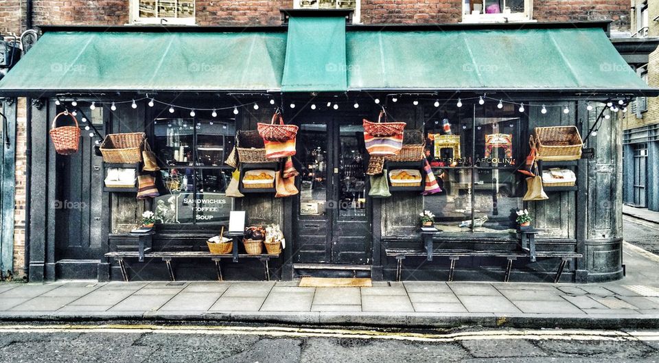 Old vintage London shop