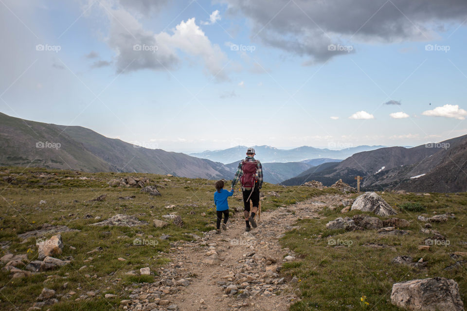 Hiking with dad