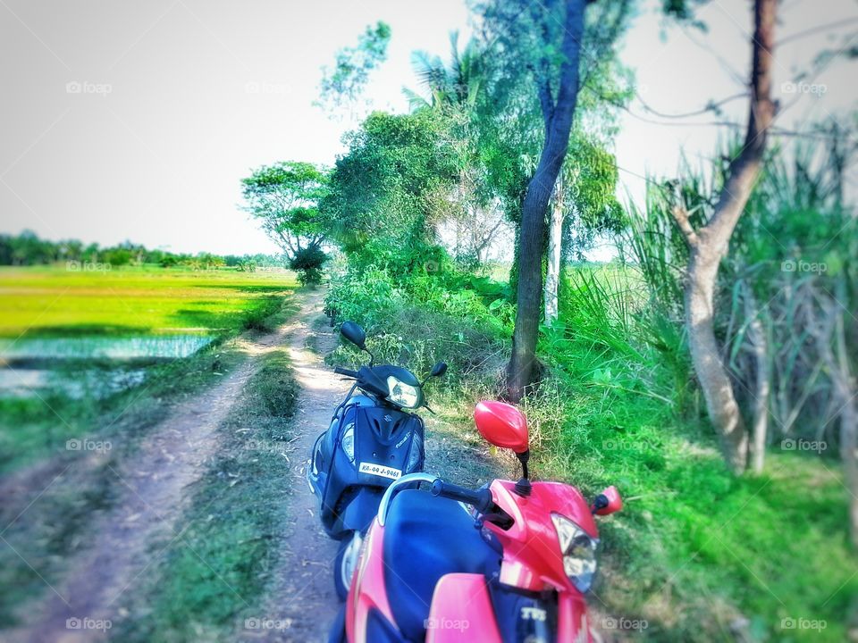 village with my vehicle