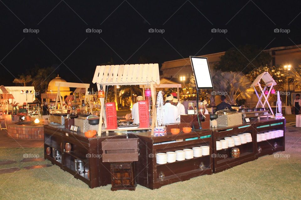 How to make a food stall,very Nice food stall and dish setup for wedding party