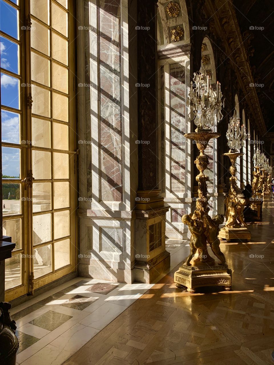 Hall of Mirrors in Chateau de Versailles, France