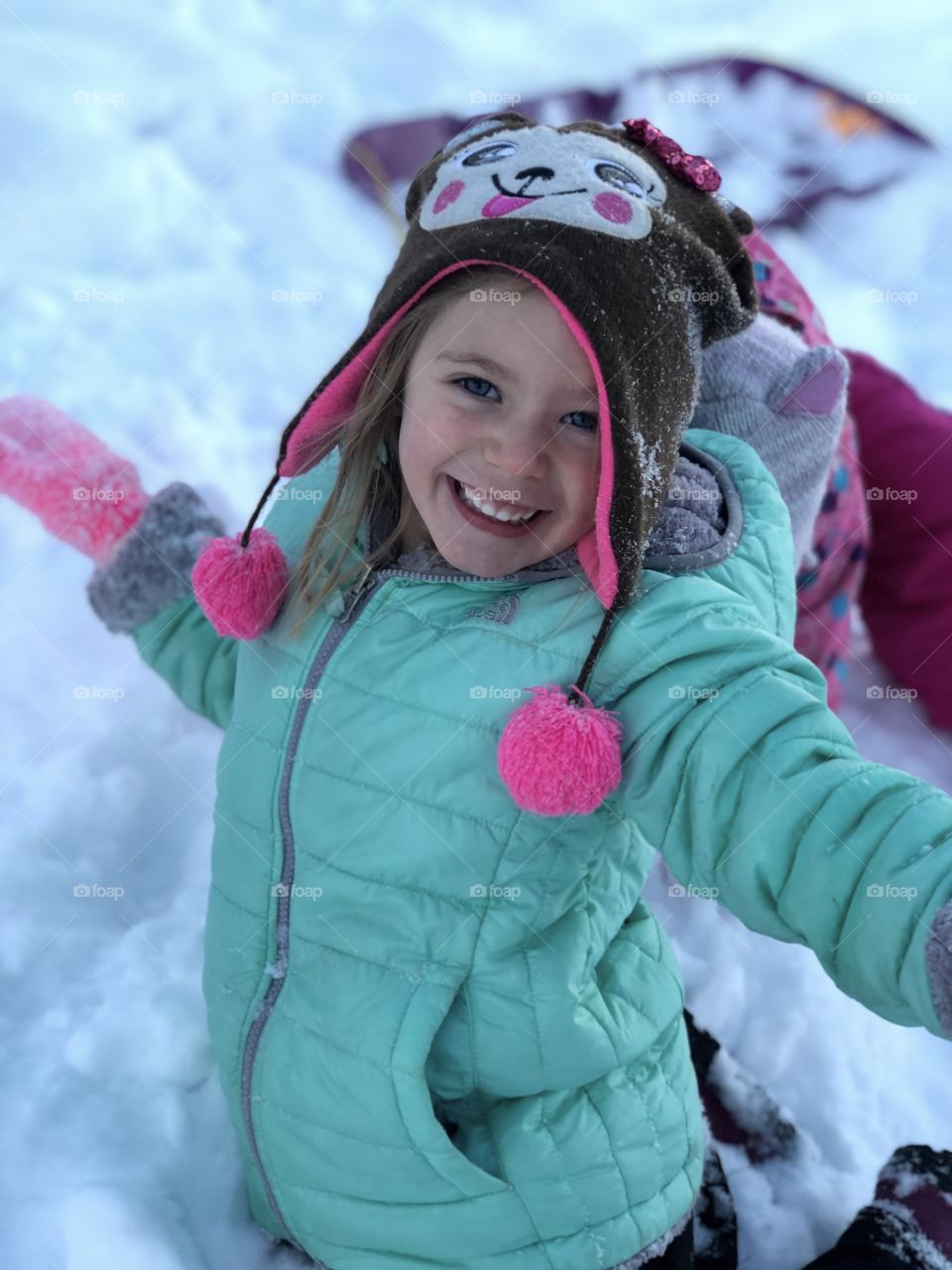 Snow bunny! Mila playing in the snow 