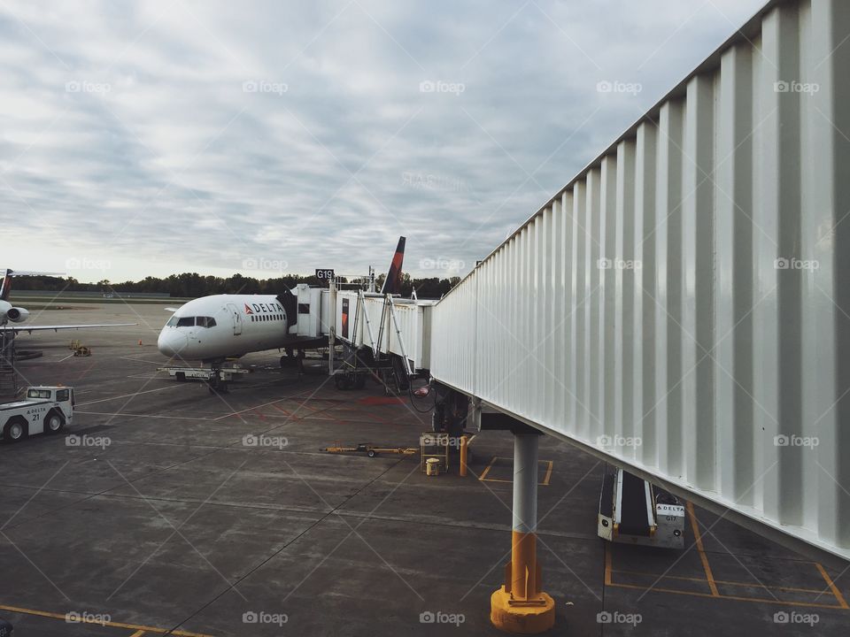 Airplane at gate