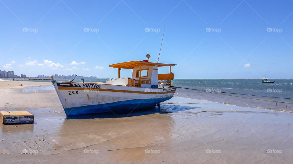 Candeias beach fishing boat.