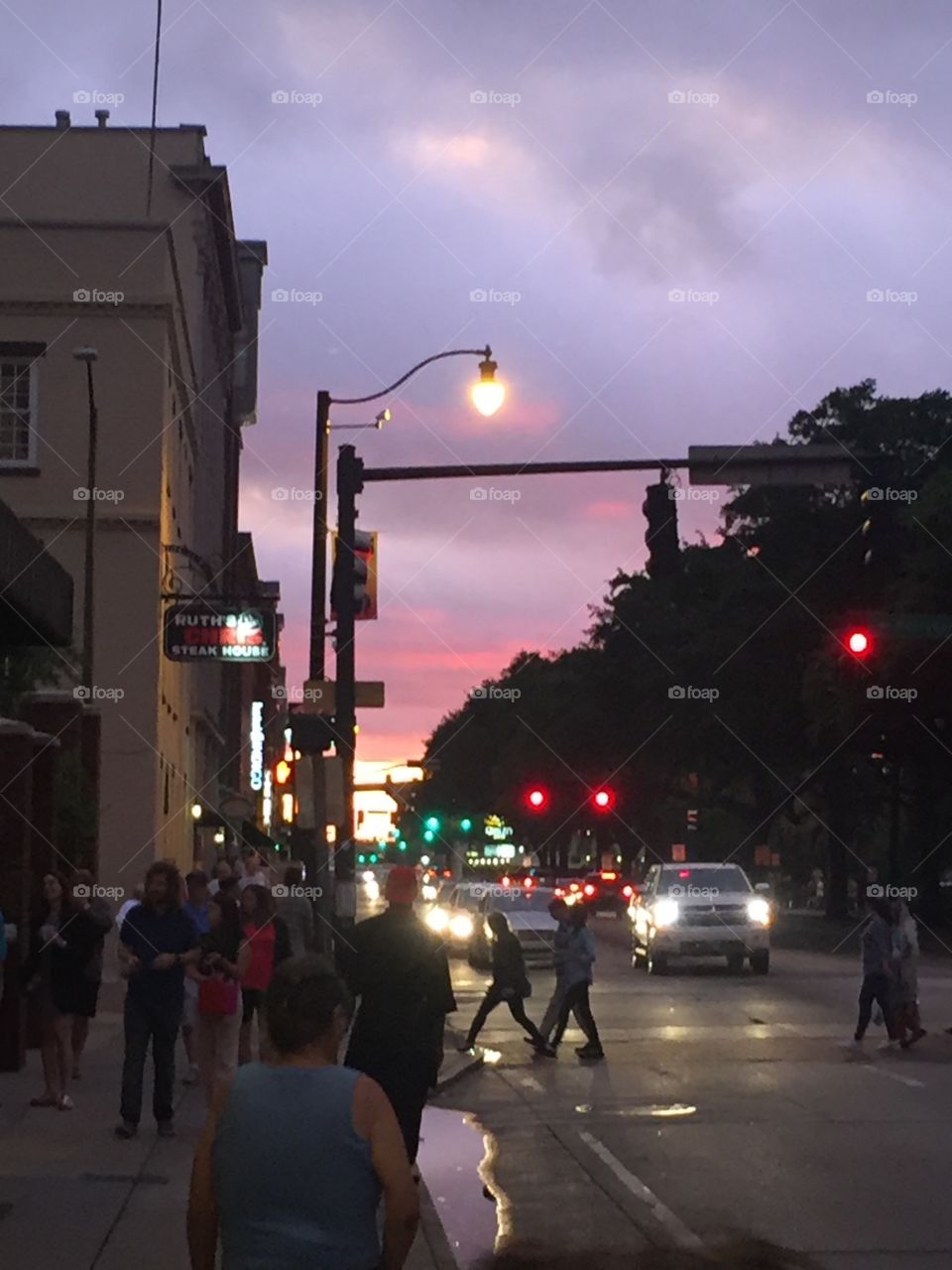 Sunset in Savannah. 