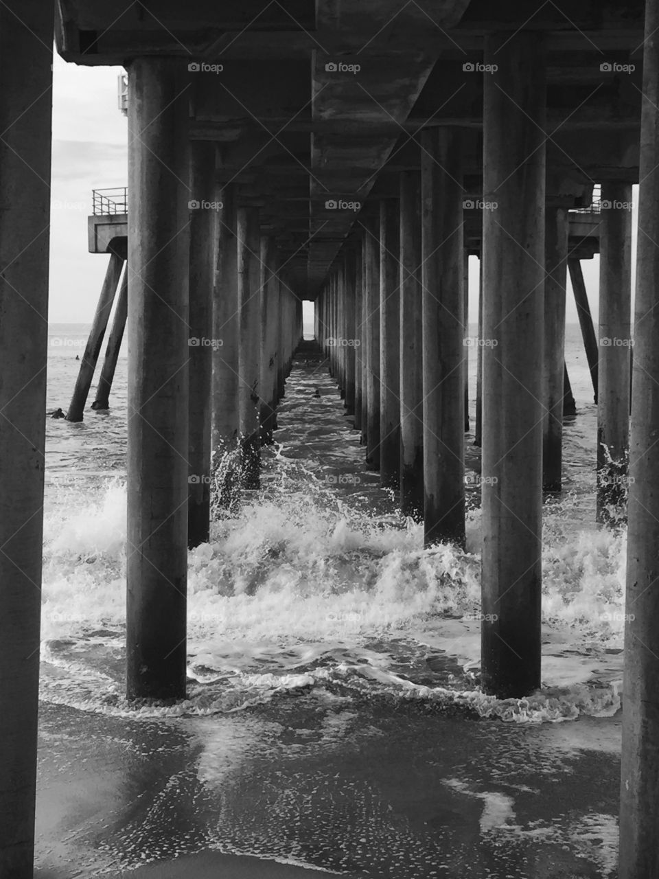 Splashing at the pier