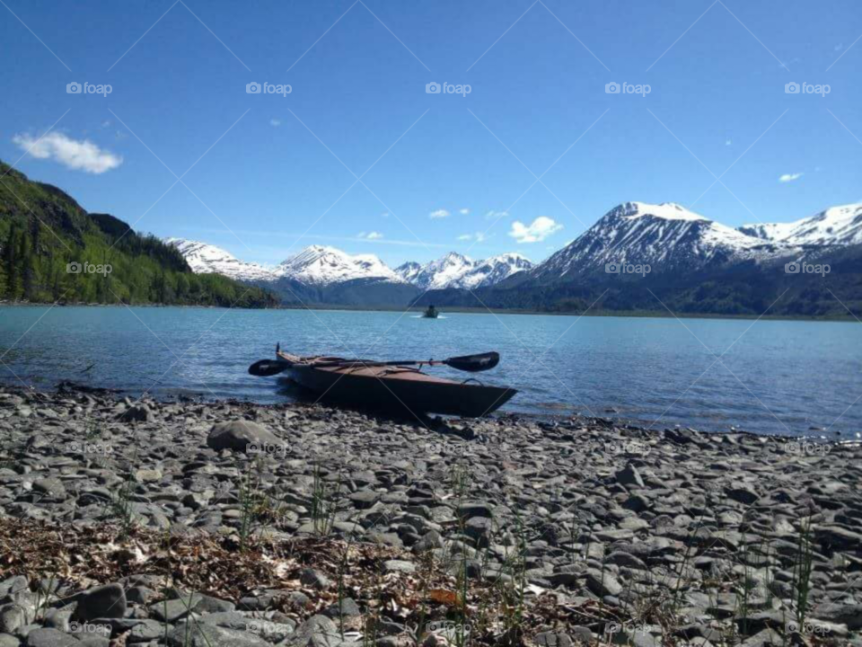 Majestic kayak scene