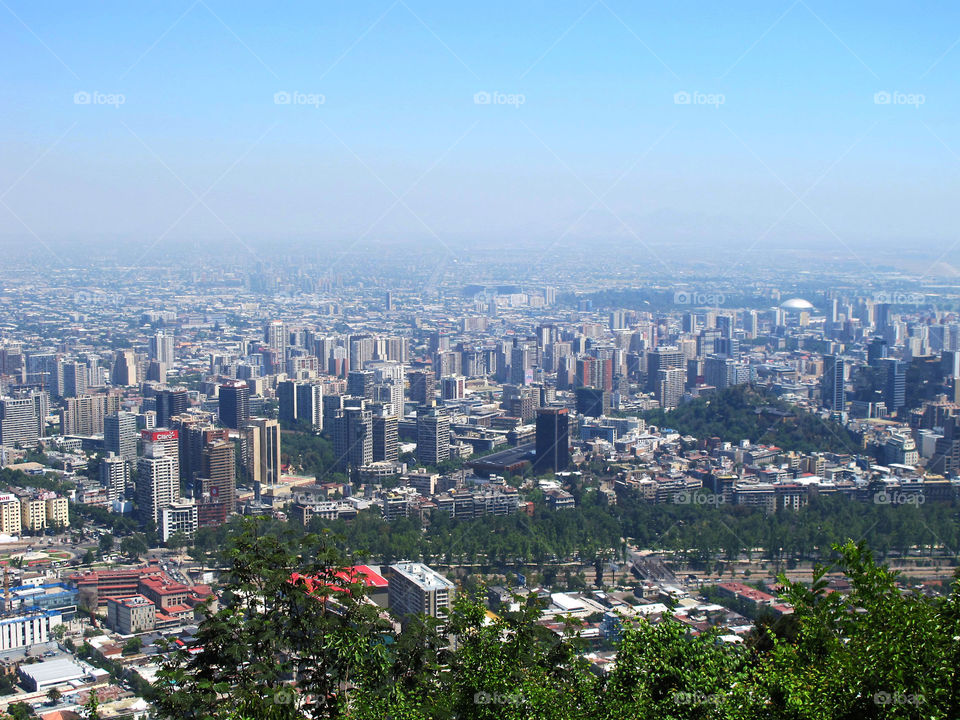 santiago sprawling city view santiago chile by jpt4u