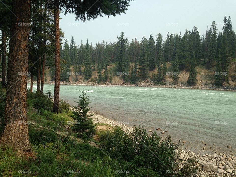 Turquoise watered river