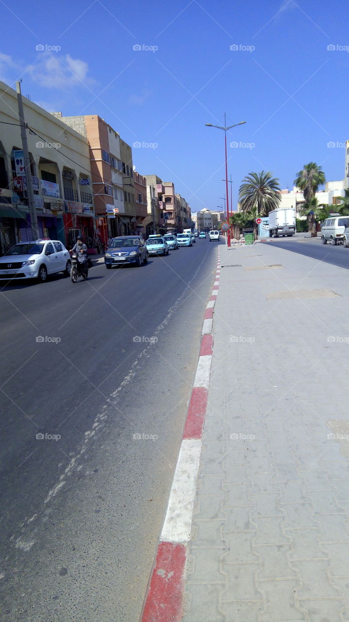 long  road away 
her is Morocco :) 
street