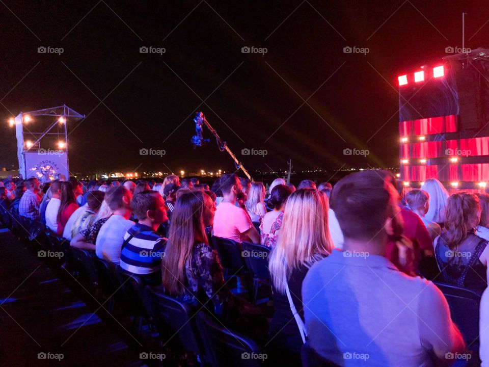 Open air performance by the sea