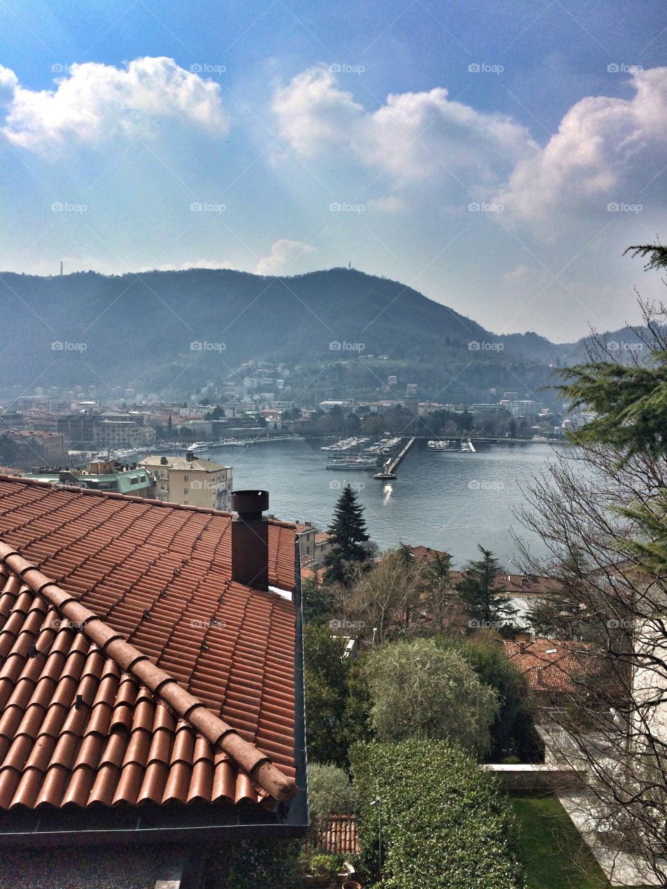 Como lake from the hill
