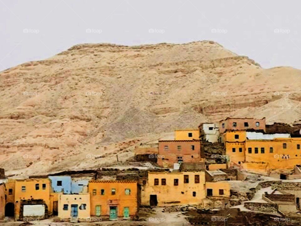 houses in the Mountains near Luxor