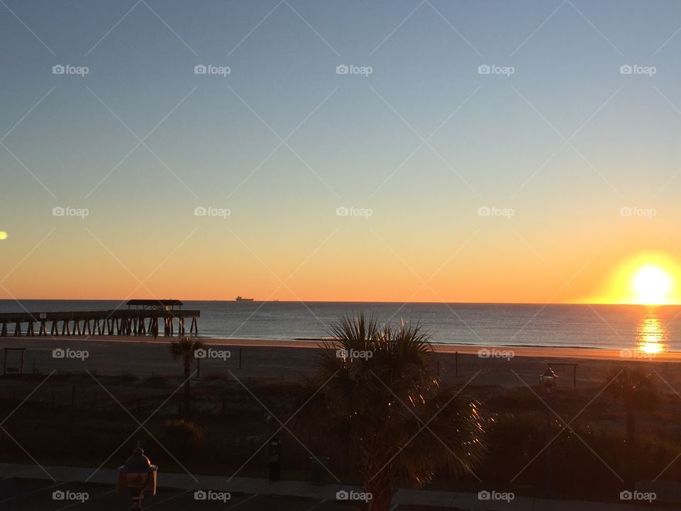 Sunrise off Tybee Beach