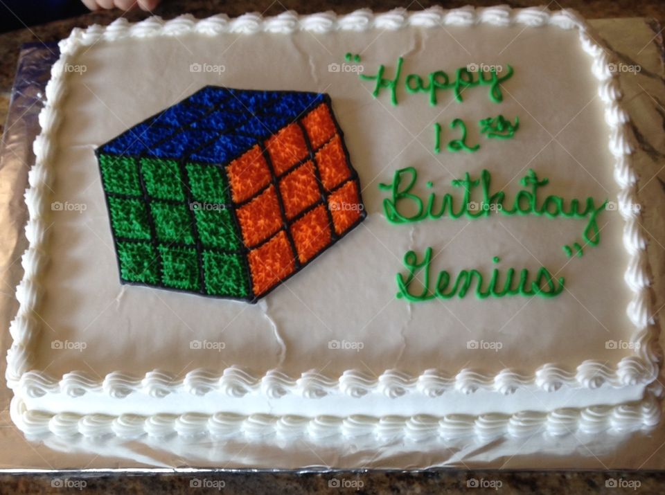 Rubik's Cube cake