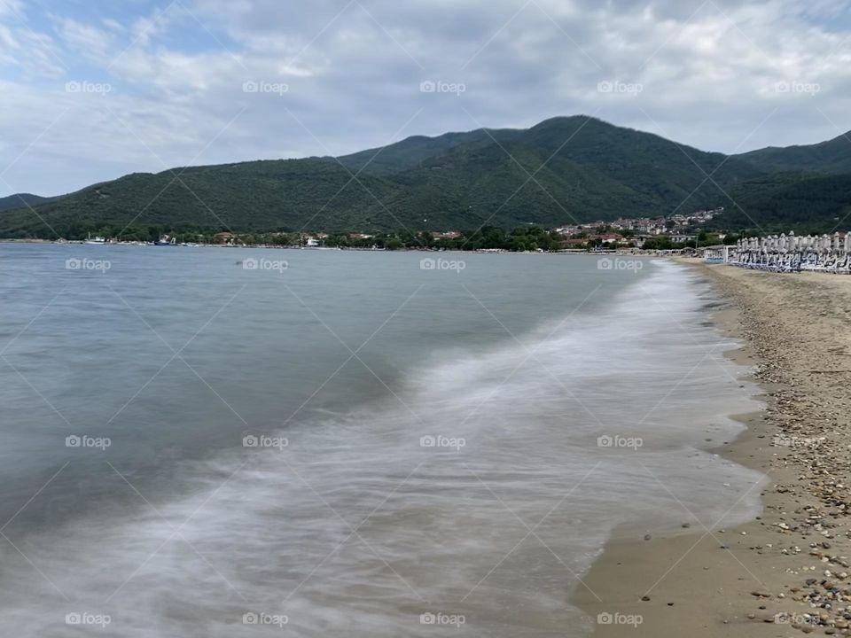Beautiful view of sea and coast in Greece 