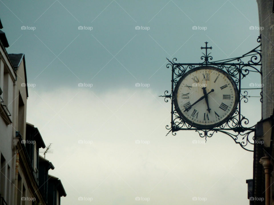 A clock in paris downtown