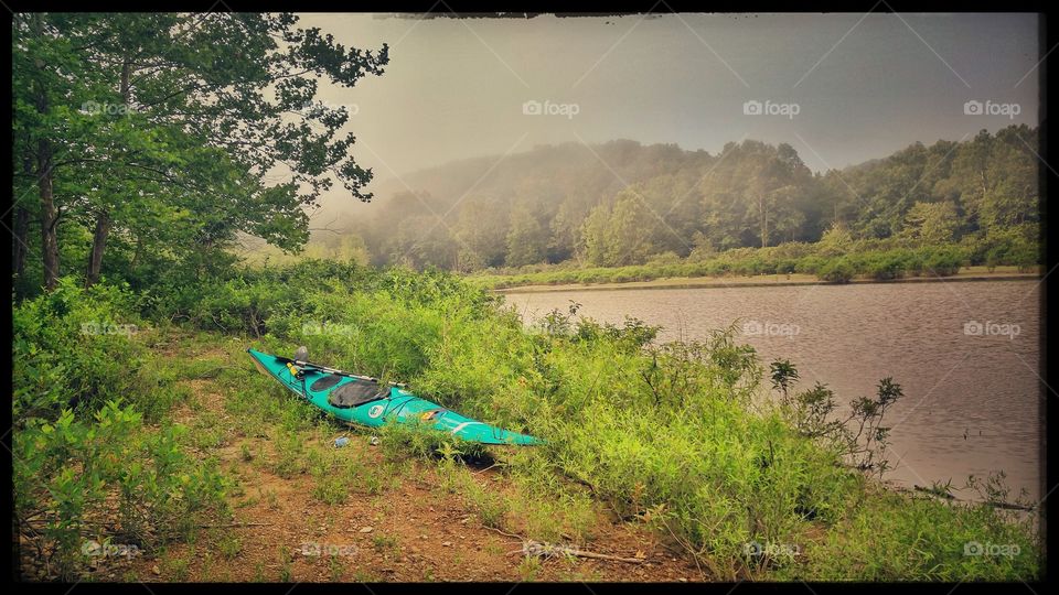 Kayak on the shore 2.