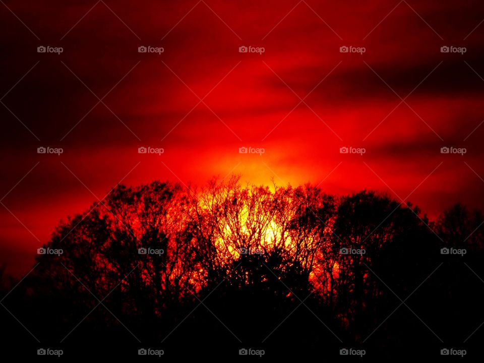 Beautiful Indiana sun and sky. 