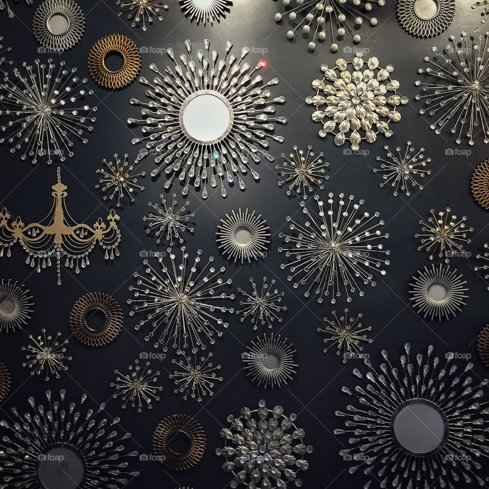 Decorative crystal starburst wall hangings