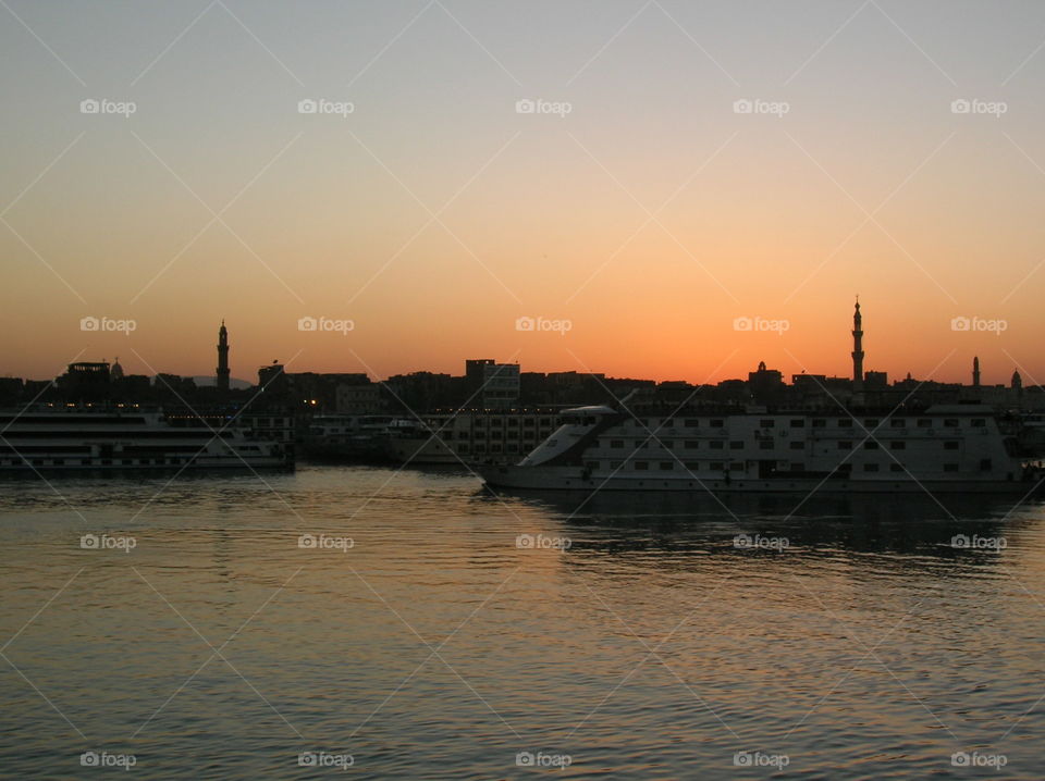 Ships docked at Aswan, Egypt