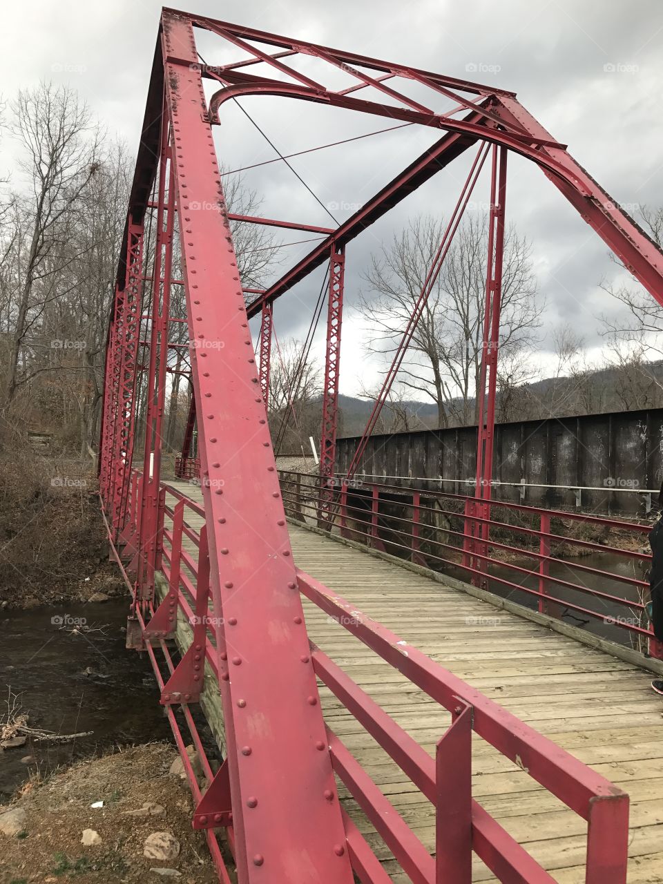 Red footbridge 