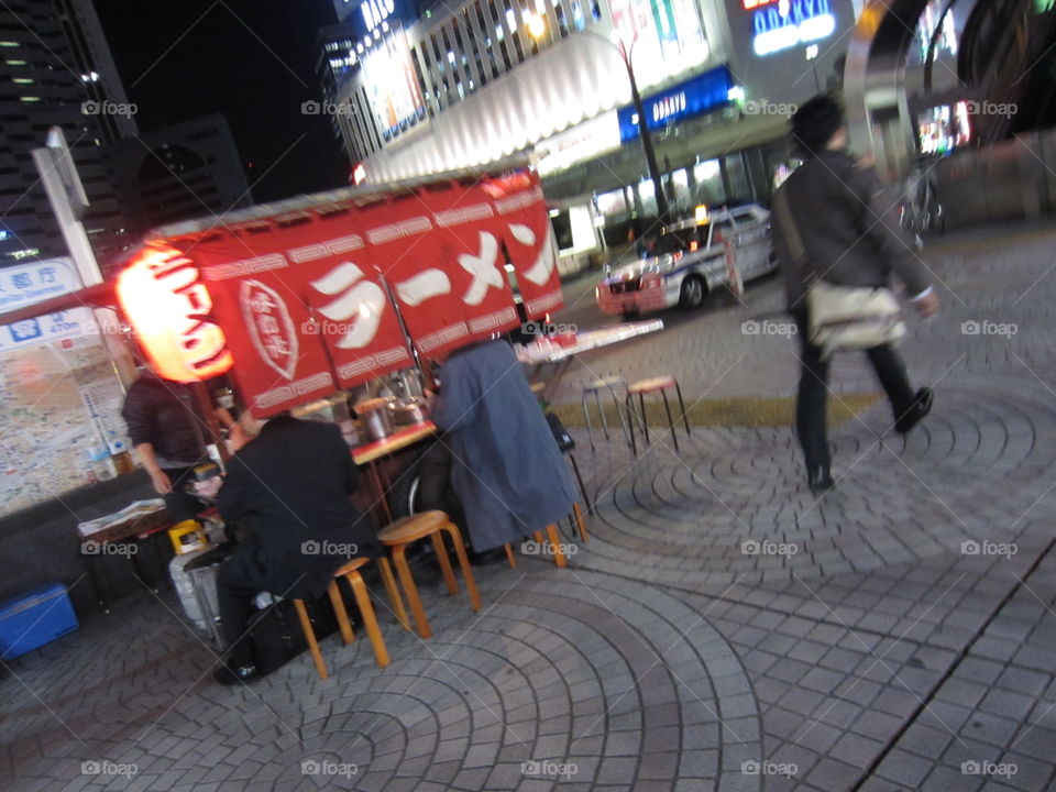 Shinjuku, Tokyo, Japan.  Traditional Ramen Shop in the Street