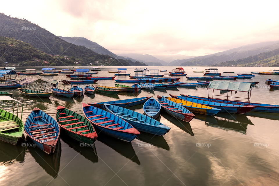Wooden Nepal boats