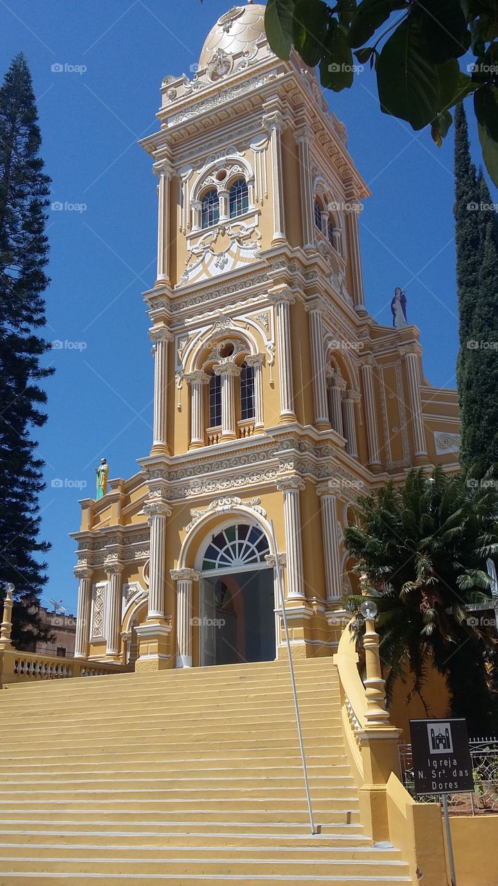 Igreja  N. Senhora das Dores. Localizada em Triunfo