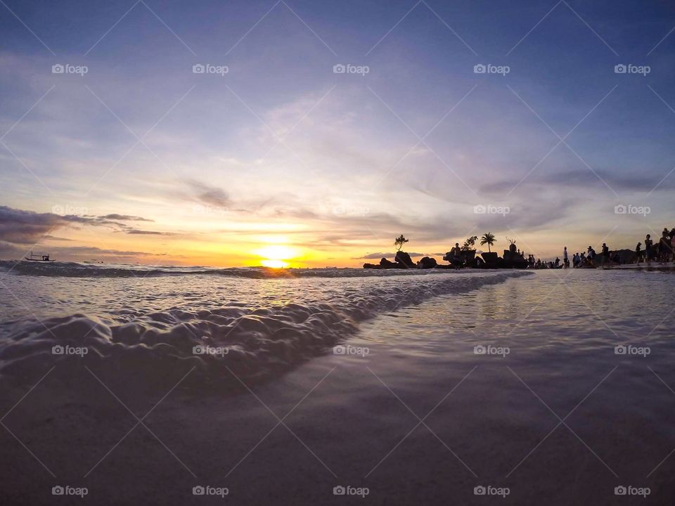 sunset in Boracay, Philippines