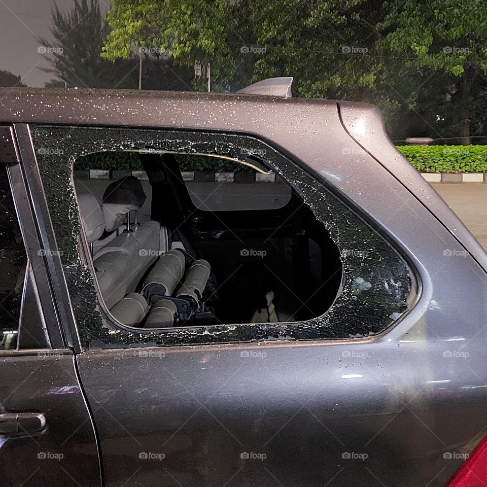 Be careful of the items in the car, because it can provoke criminal action.  broken car windows to steal your stuff