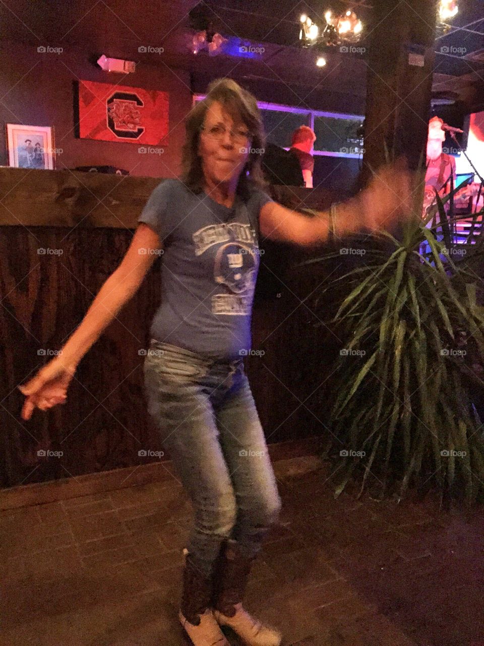 Bar dancer. A far out lady dancing in one of my local dive bars.