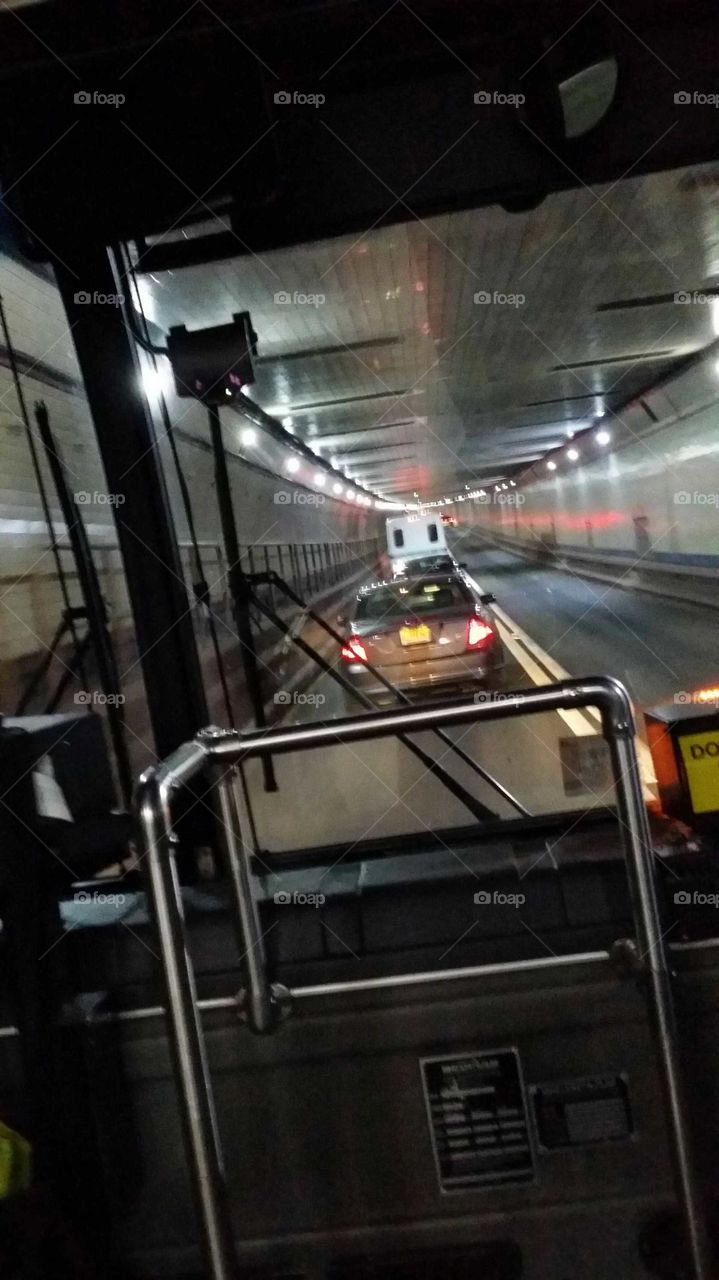 bus through The Lincoln tunnel