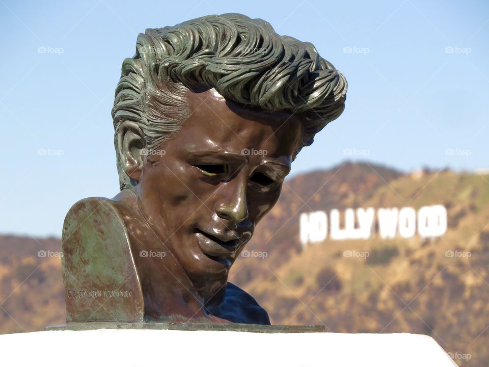 James Dean bust at the Griffith Observatory, LA