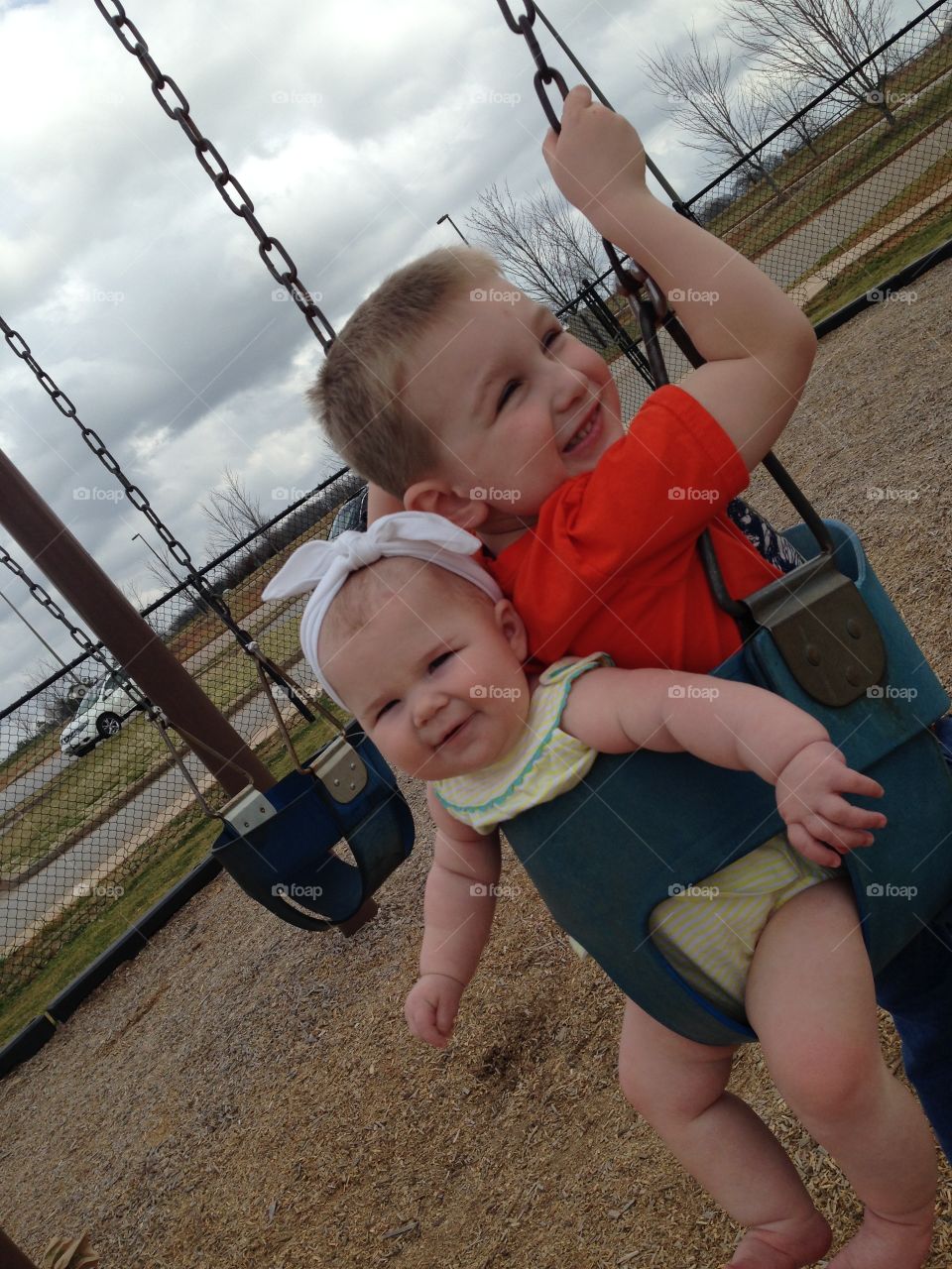 Sharing a swing 