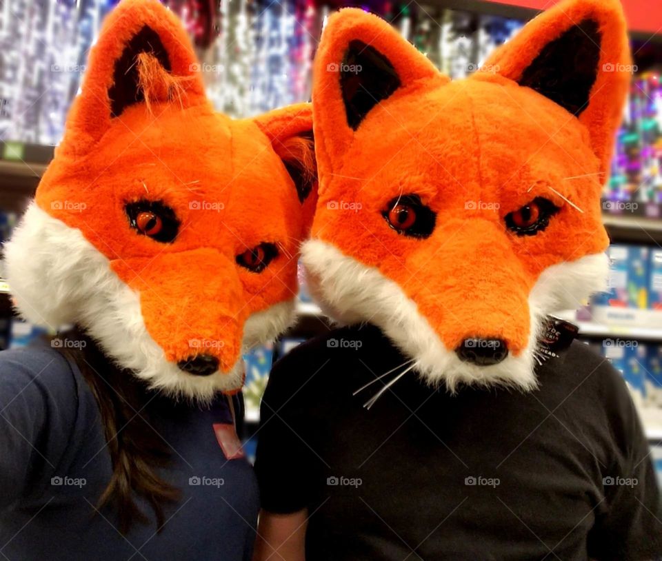 Halloween fun fox heads costume