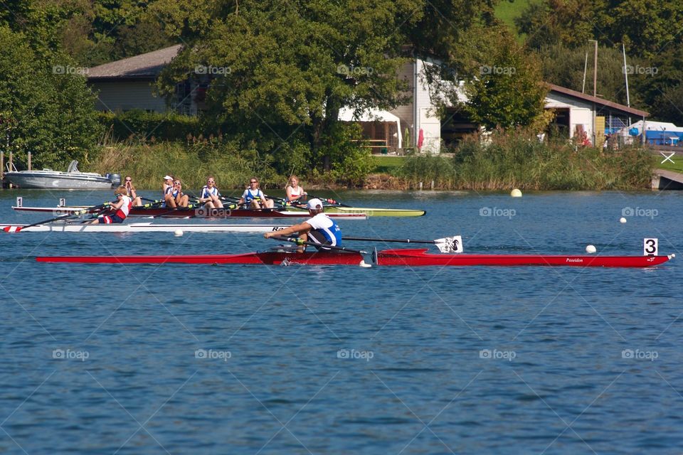 Rowing Competition In Sursee,Luzern