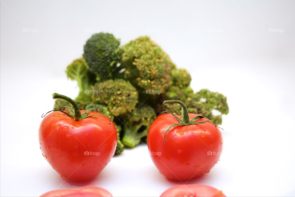Tomatoes and broccoli 