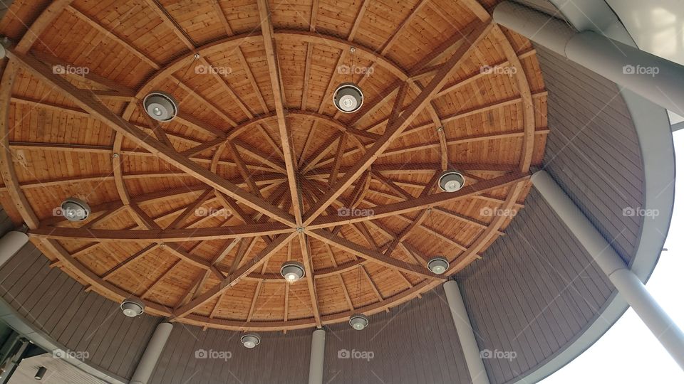 Italian architecture of wooden ceiling