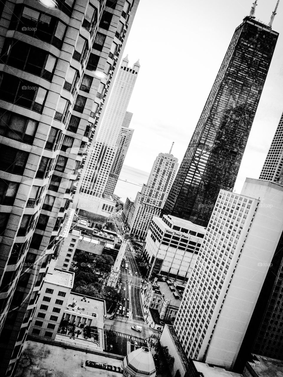 Chicago looking north. From within the Chicago Skyline 35 stories up. 