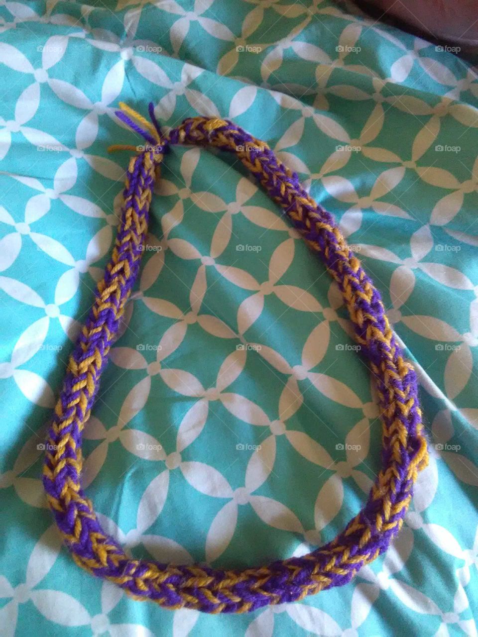 Handmade crochet lais necklace