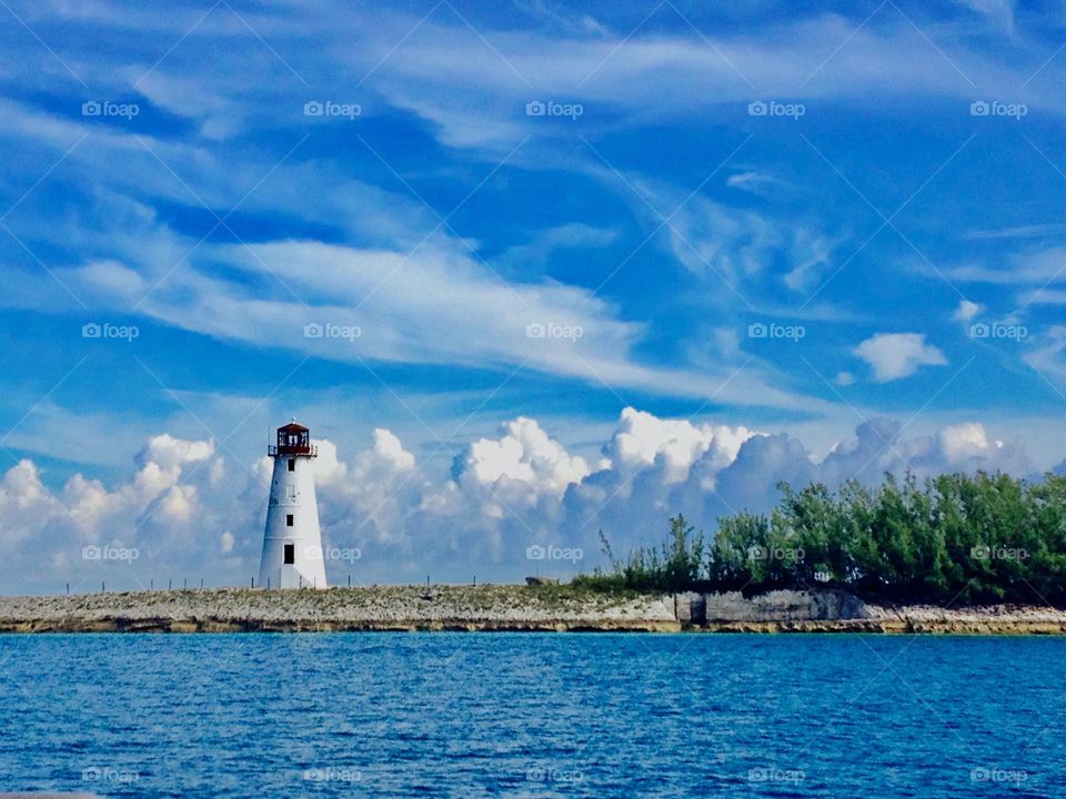 An abandoned lighthouse in Nassau, Bahamas