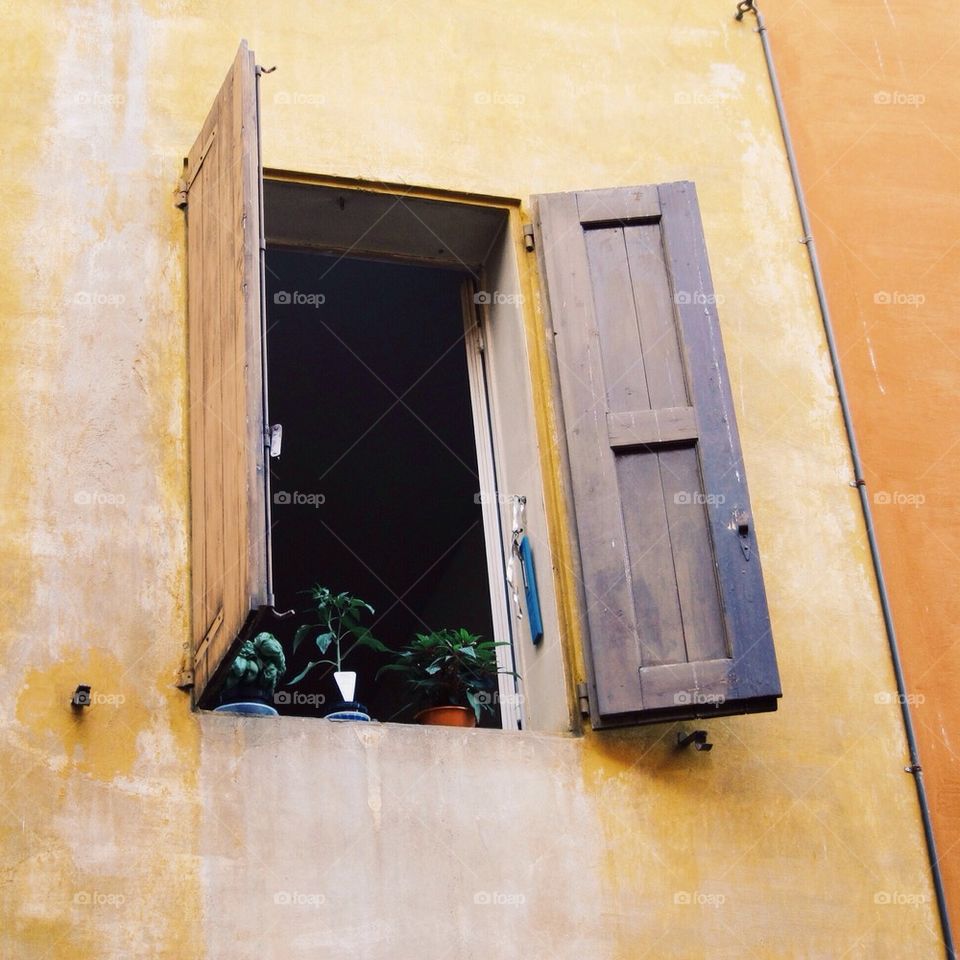 An Italian window in Bologna