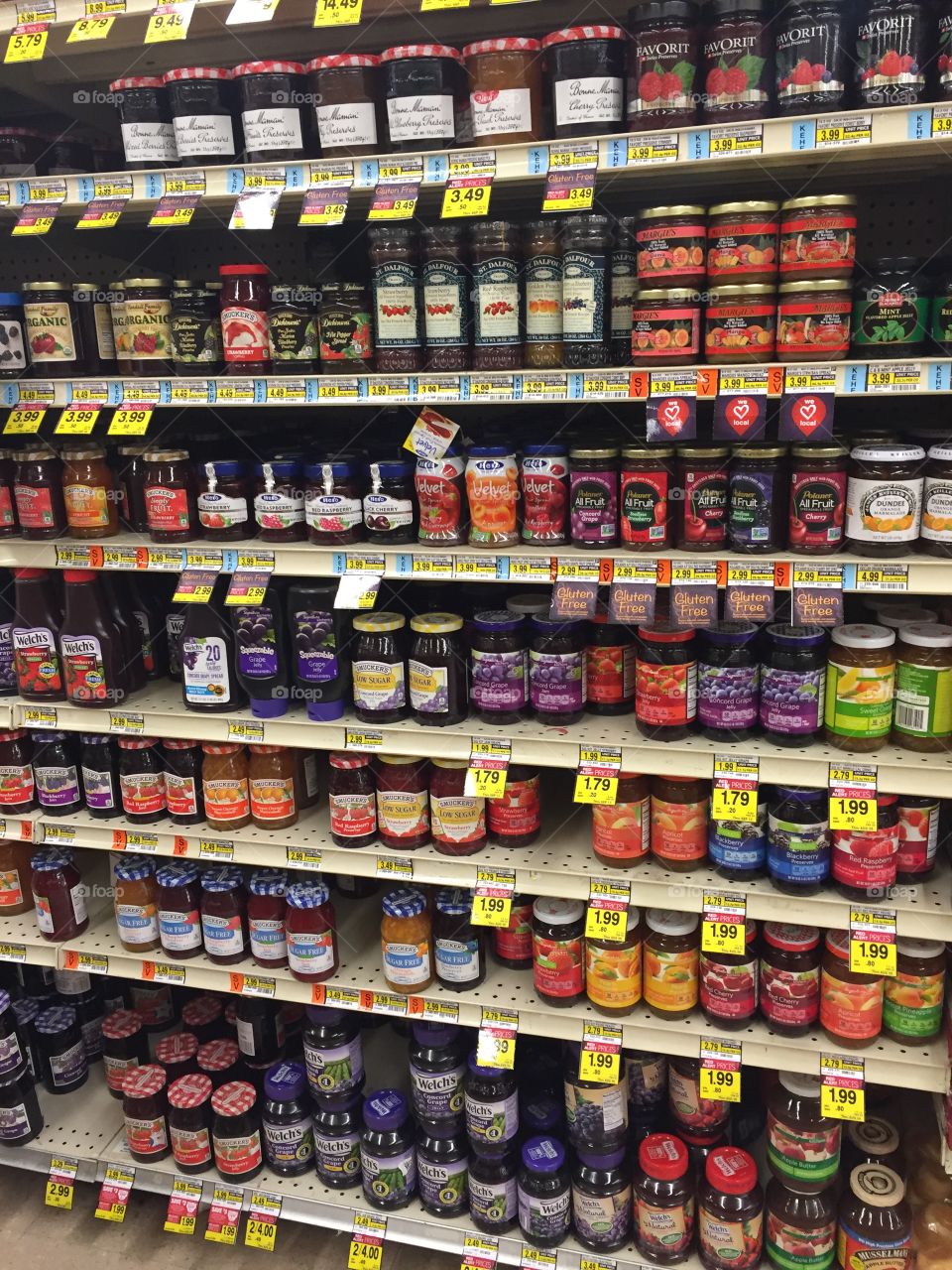 Jam on shelf
