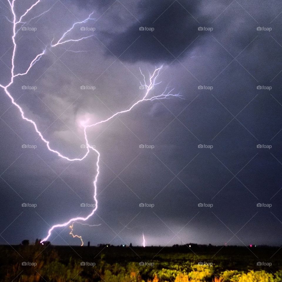 Intense Lightning. Post storm chase