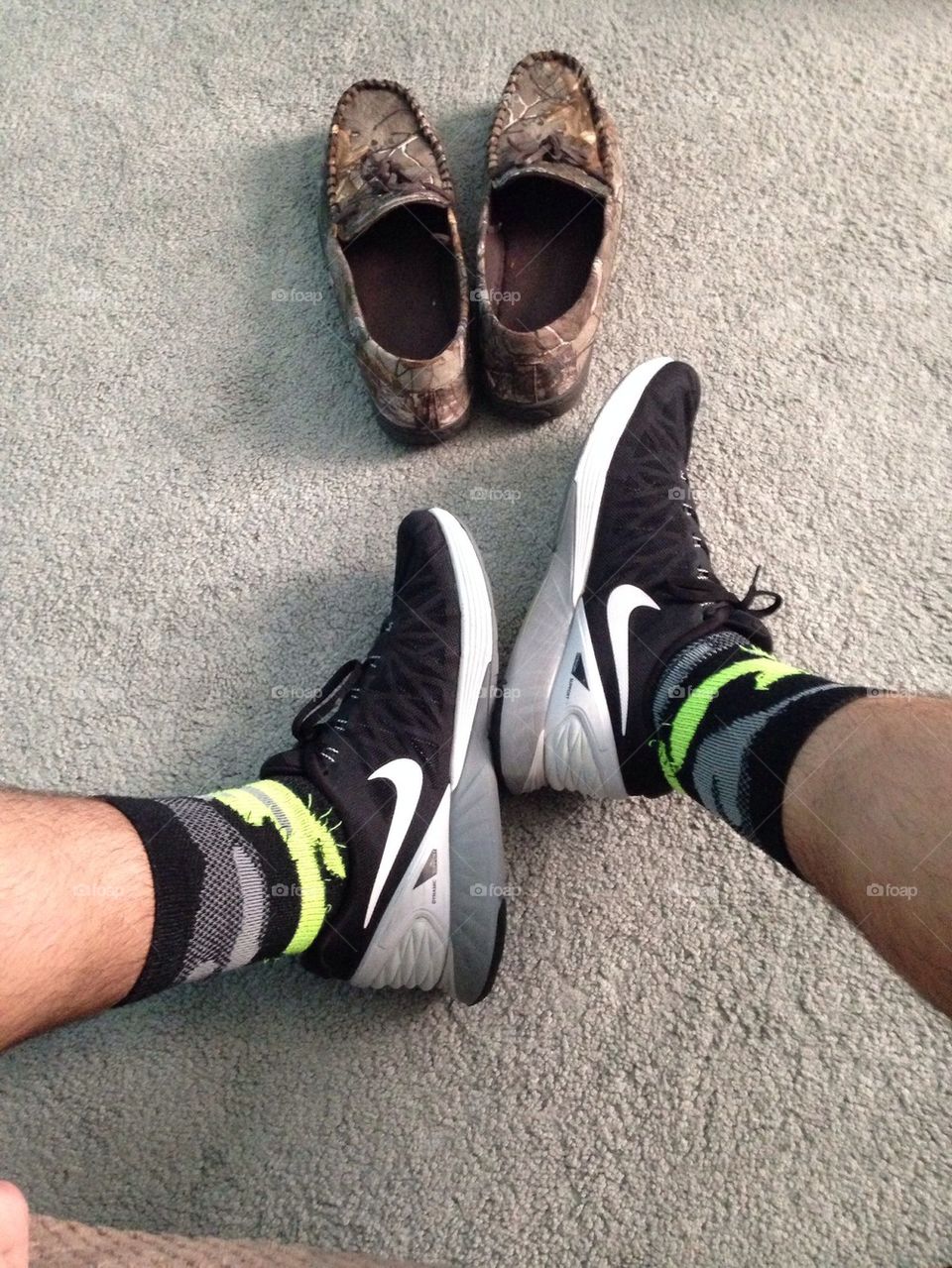 Nikes on my feet