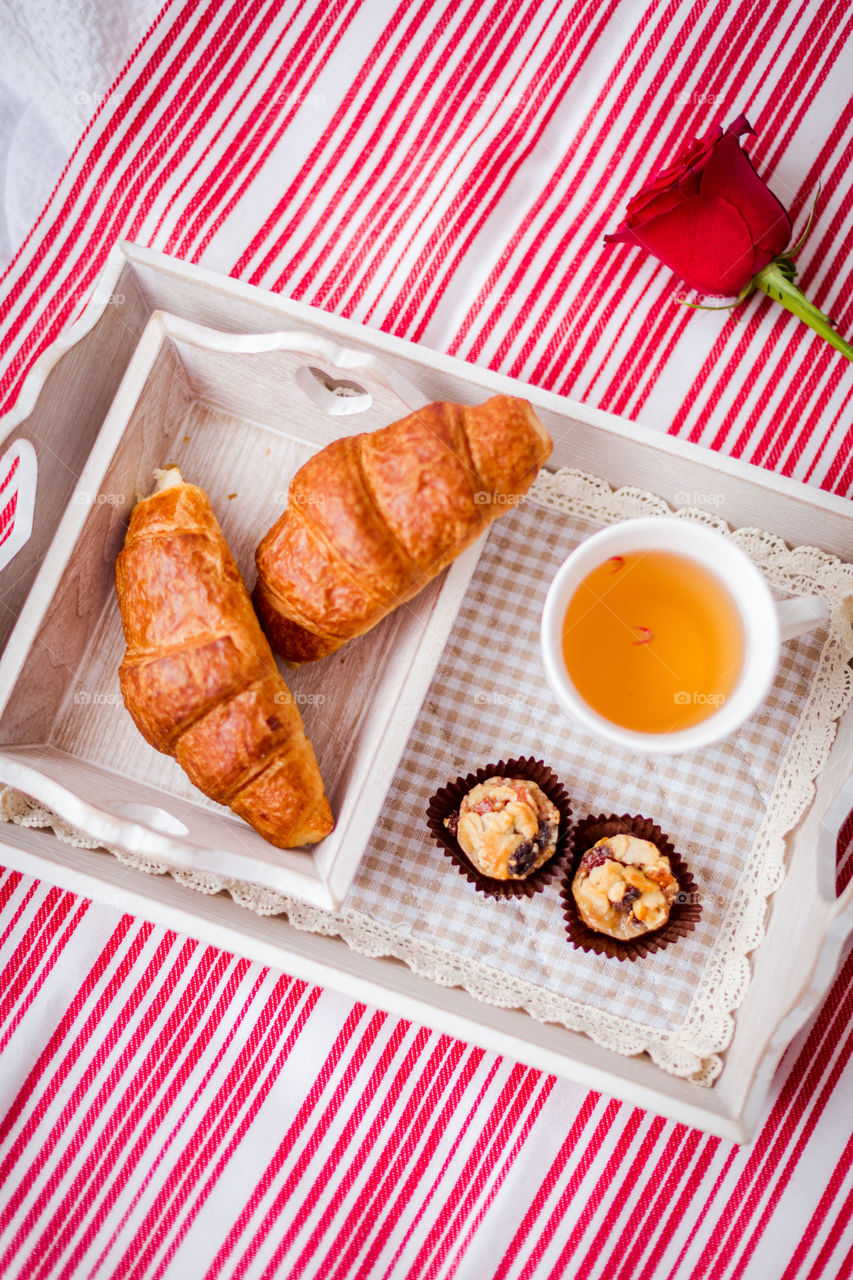 
Morning breakfast in bed