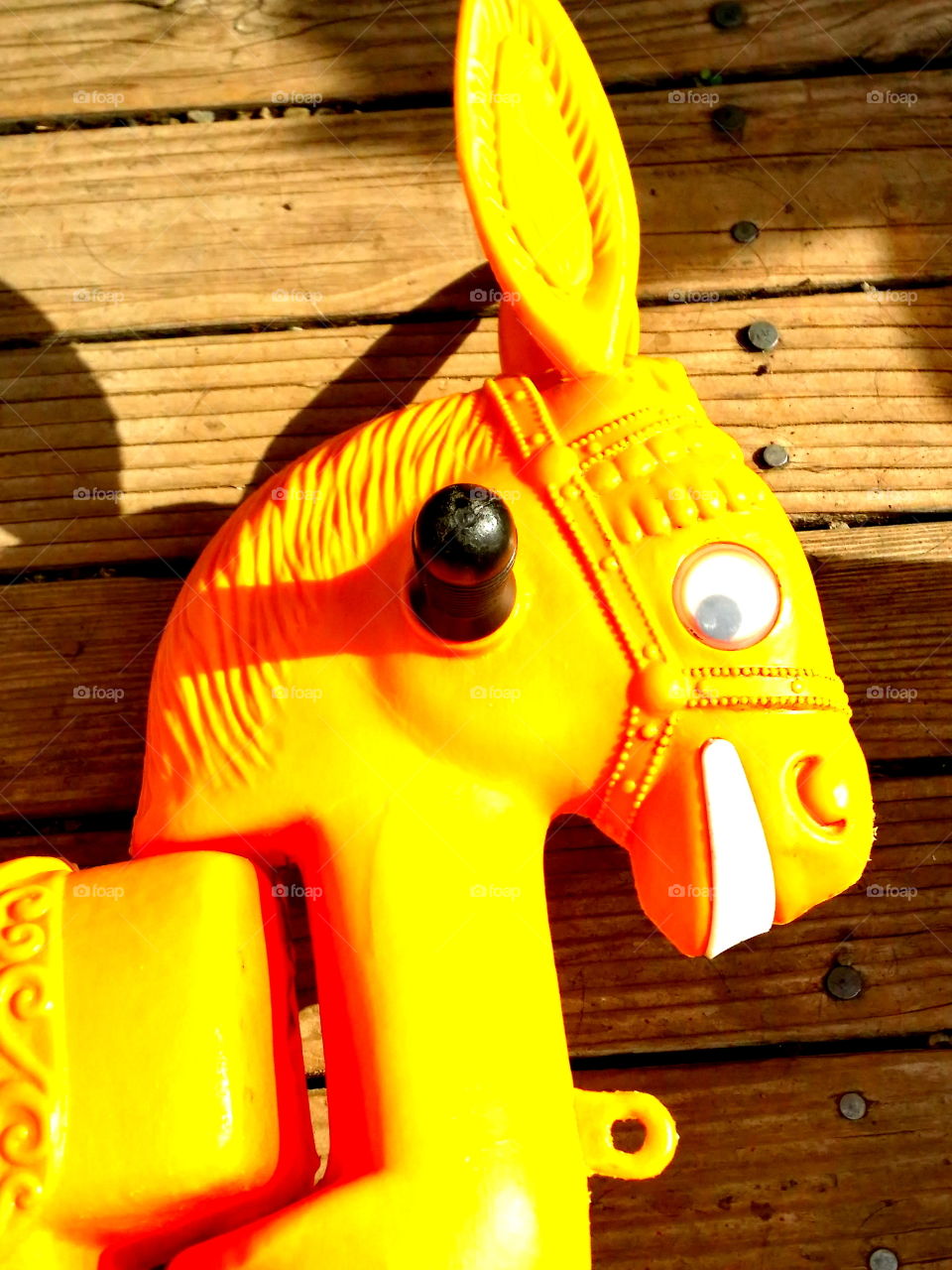 Yellow Antique Toy Donkey