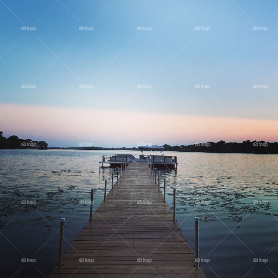 Twilight by the pier